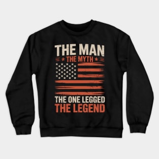 Leg amputee wheelchair and limbs awareness Crewneck Sweatshirt